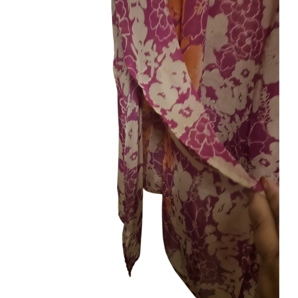 Pink Floral Women's Swim Cover-Up - Picture 5 of 8
